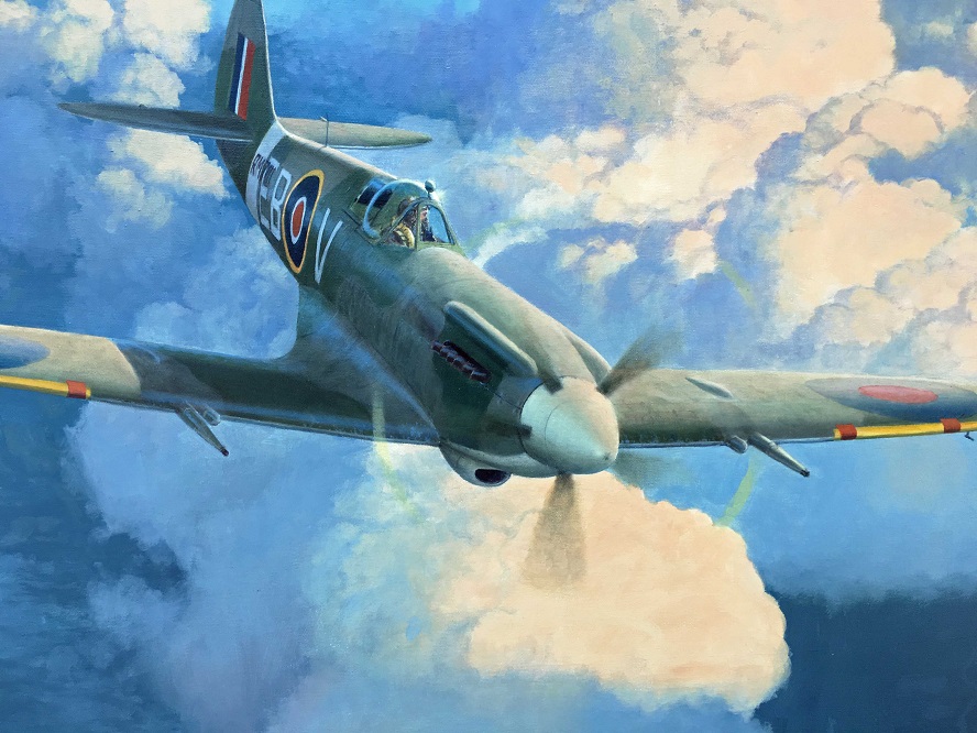 Plaque Murale Métal Avion Spitfire – Steel Images – Décoration Noire